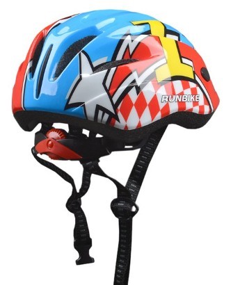 Шлем Runbike. Размер 48-52 см. Цвет: Красно-голубой