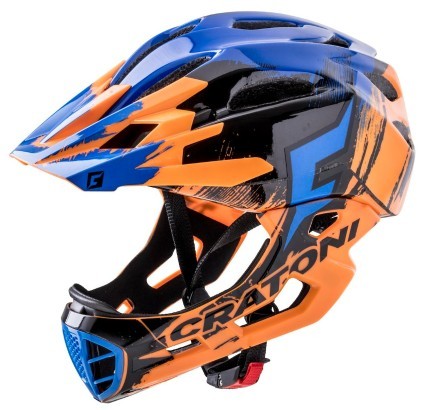 Шлем Cratoni C-Maniac Pro Orange-Black-Blue Glossy M-L (54-58 cm)