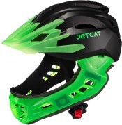 Шлем JetCat FullFace Hawks S/M (48-55 см), Черно-зеленый
