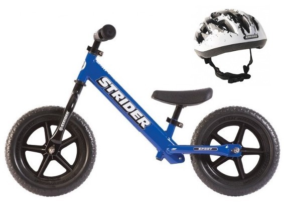 Беговел Strider 12 Sport (Синий) и Шлем Strider S